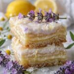 Soft Lavender Lemon Dessert Bars for Spring