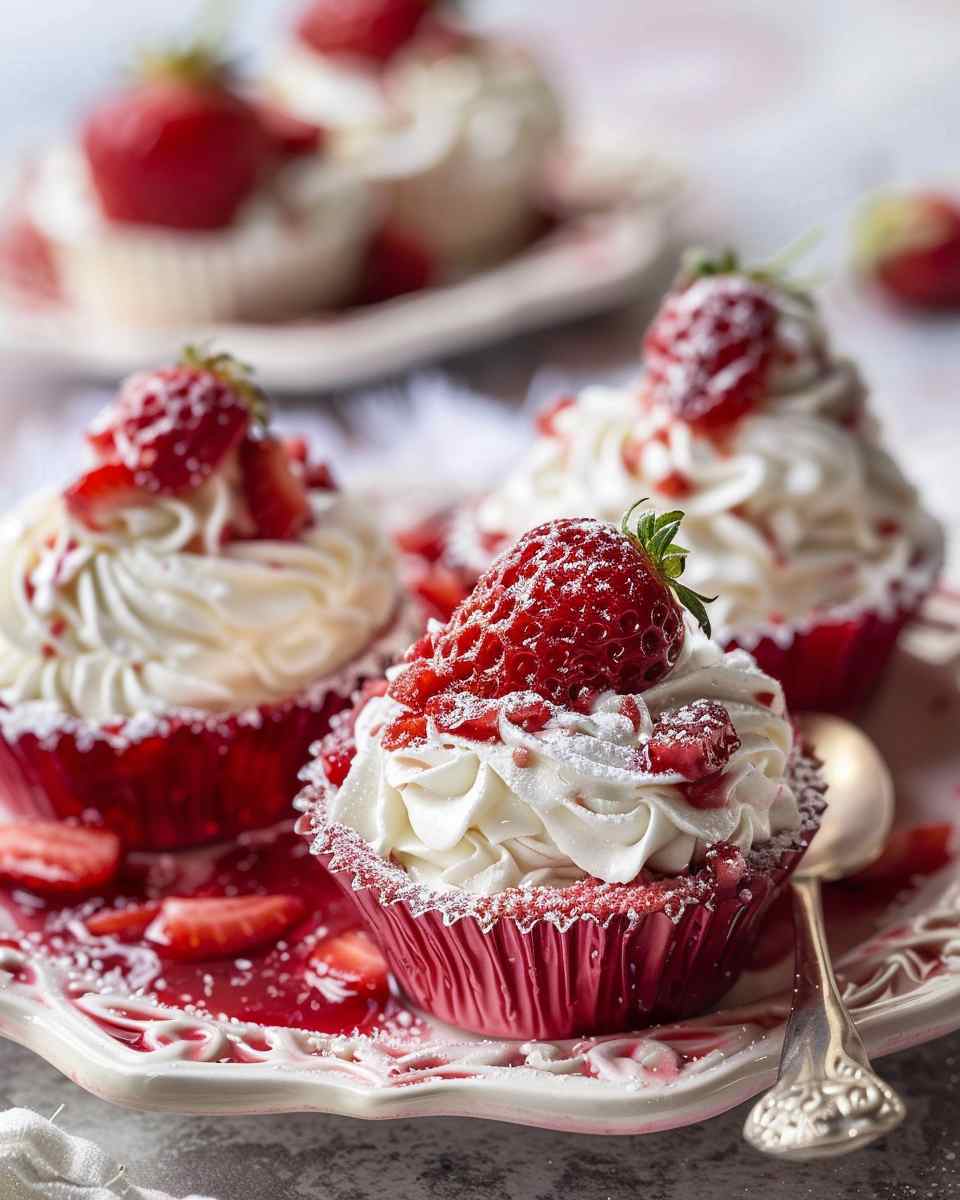 Strawberry Mascarpone Cream Cups