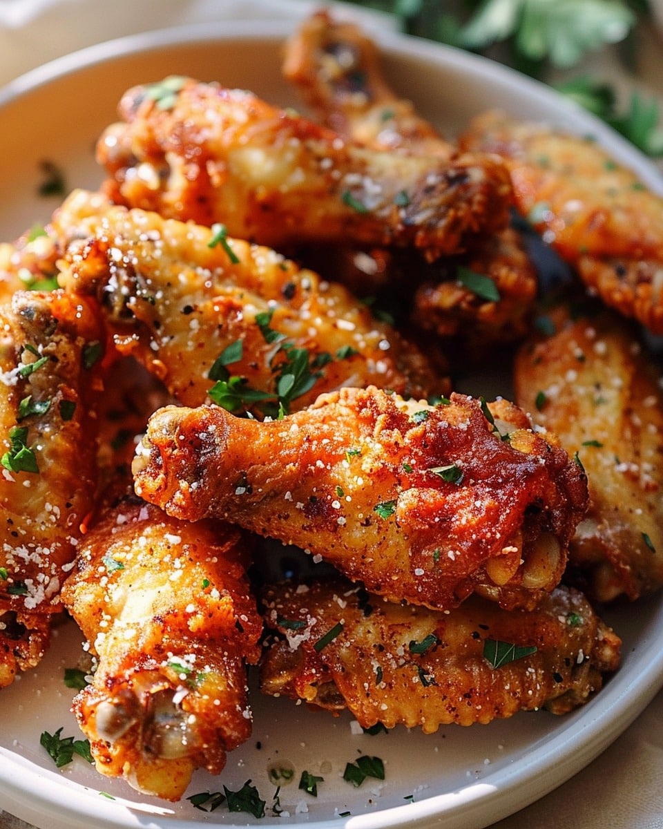 Irresistible Garlic Parmesan Crispy Chicken Wings
