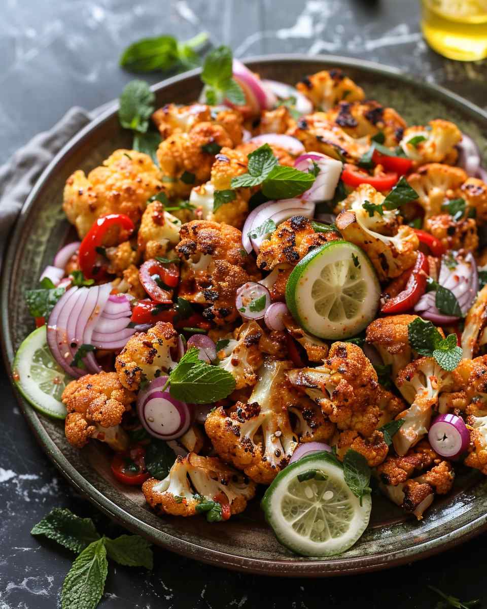 Mediterranean Marinated Cauliflower Salad