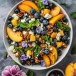 Blueberry Peach Feta Salad
