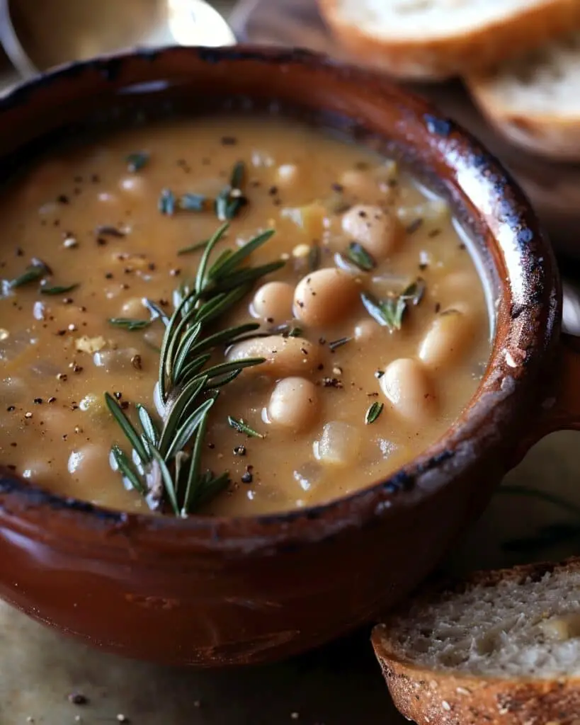 Rosemary Roasted Garlic Bean Soup