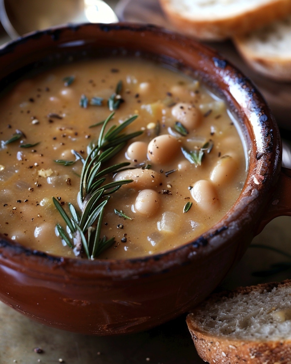 Rosemary Roasted Garlic Bean Soup