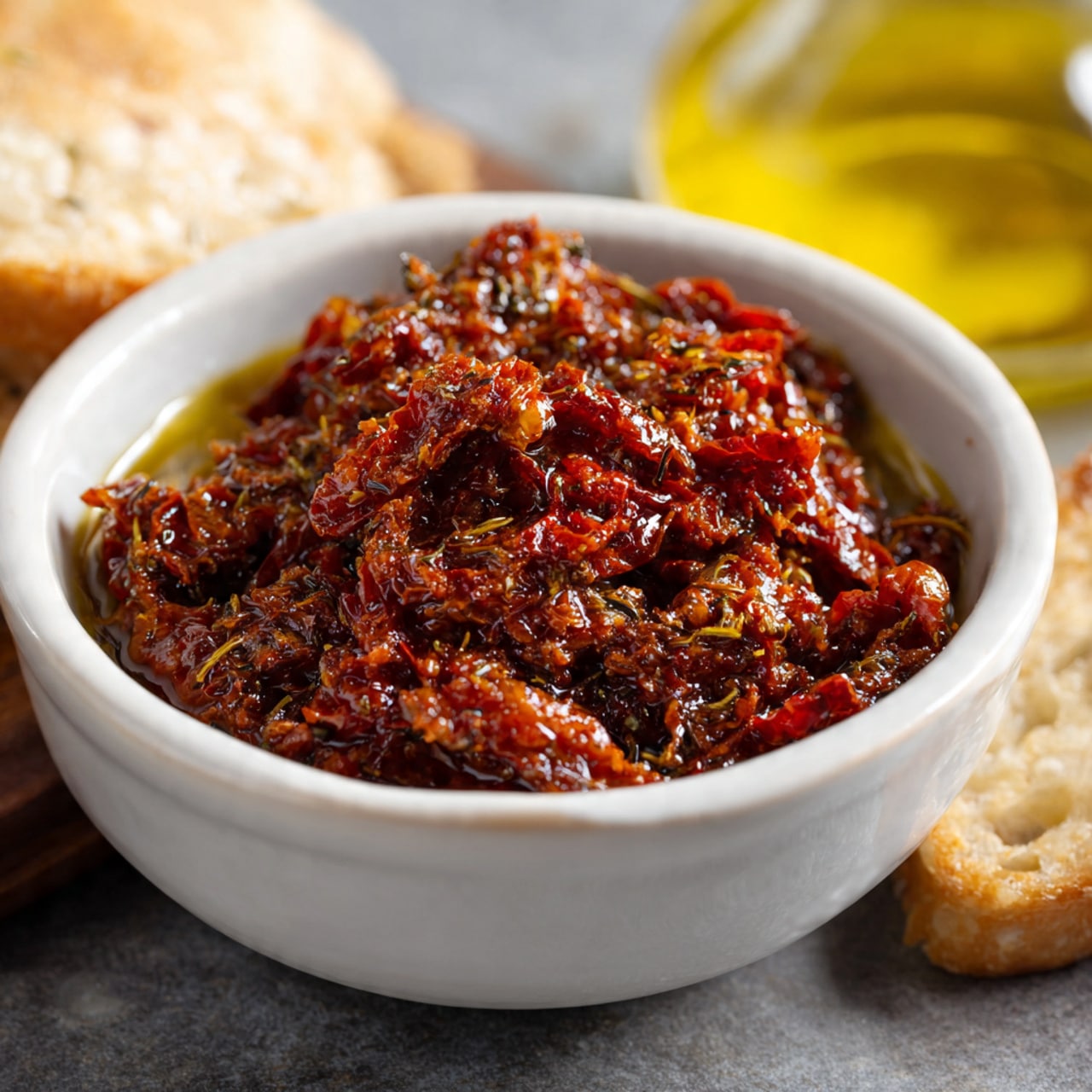 Mediterranean Sun Dried Tomato Garlic Olive Oil Dip