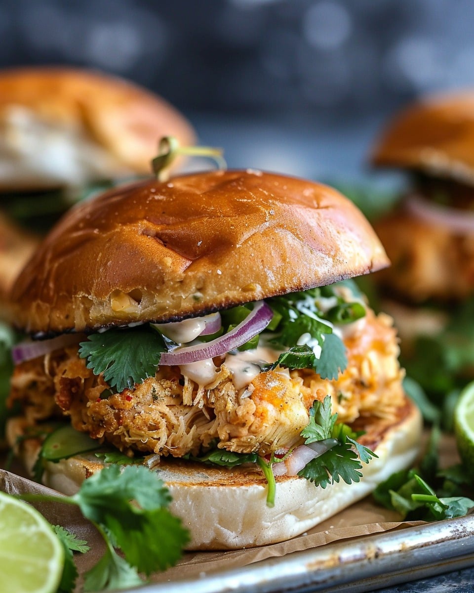 Crispy Cilantro Lime Chicken Sandwiches
