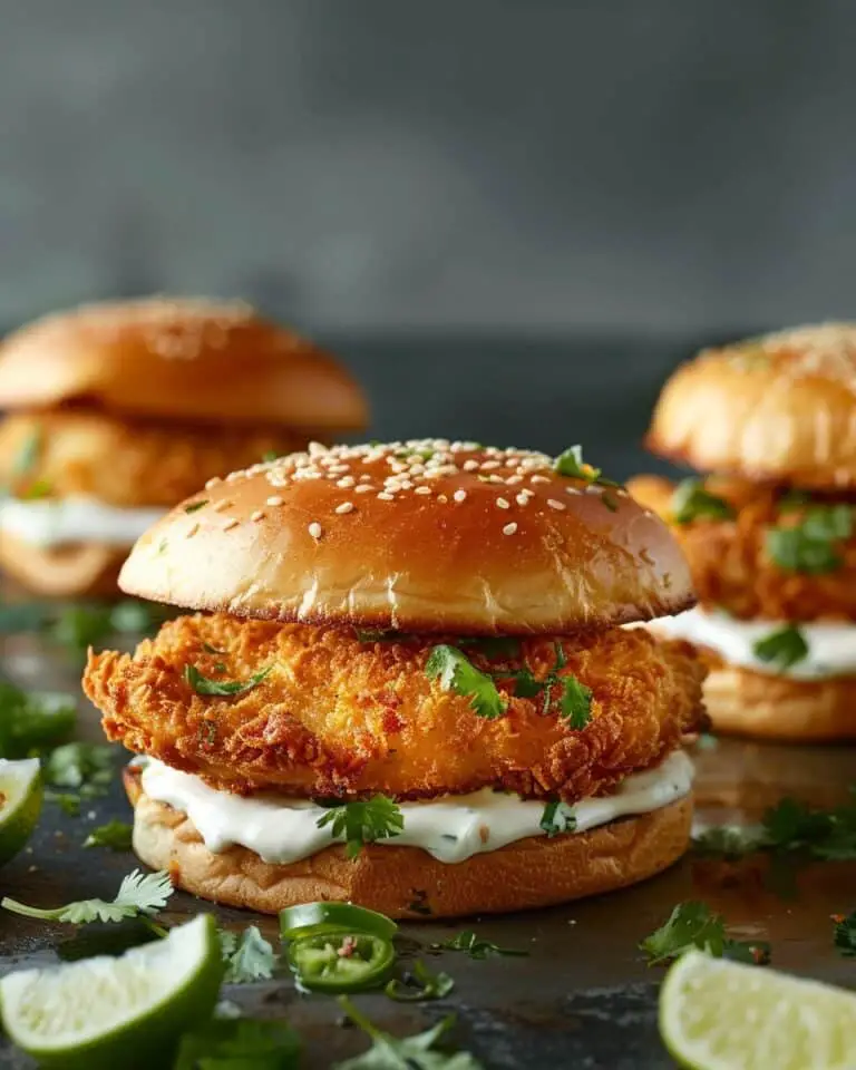 Crispy Cilantro Lime Chicken Sandwiches