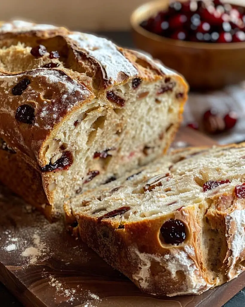 Cranberry Raisin Walnut Cinnamon Artisan Bread