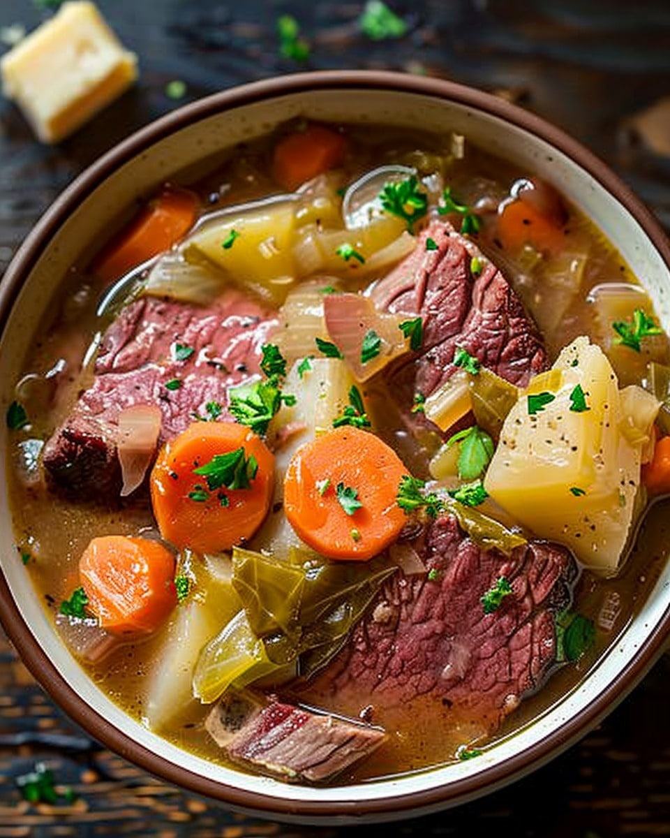 Slow Cooker Corned Beef & Cabbage Stew