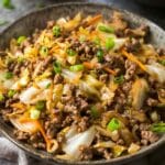 Low Carb Mongolian Ground Beef Cabbage
