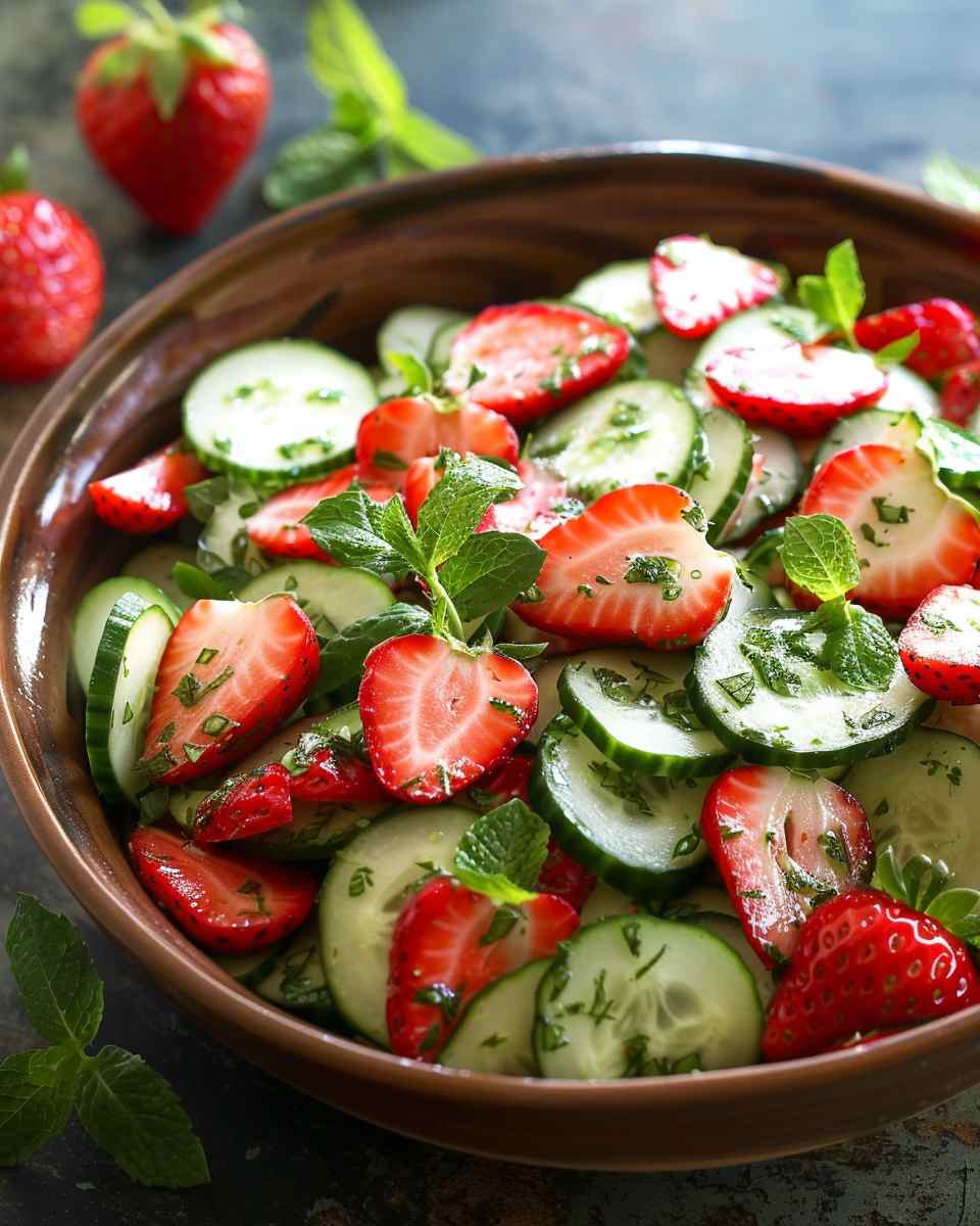 Cucumber Strawberry Salad