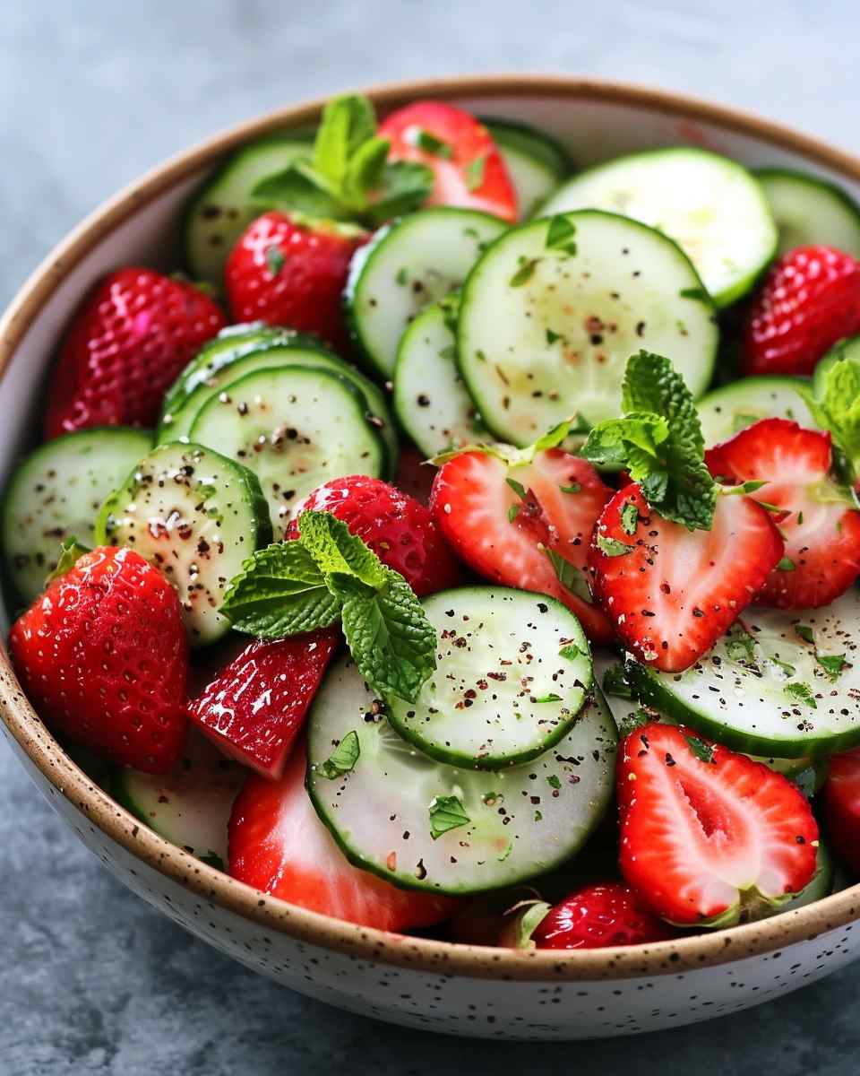 Cucumber Strawberry Salad