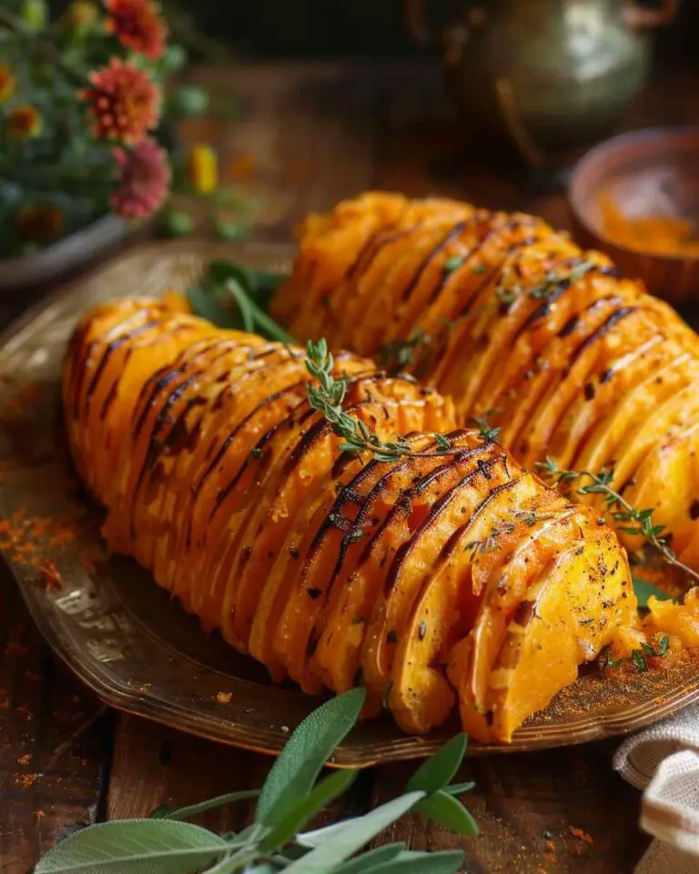 Roasted Hasselback Butternut Squash