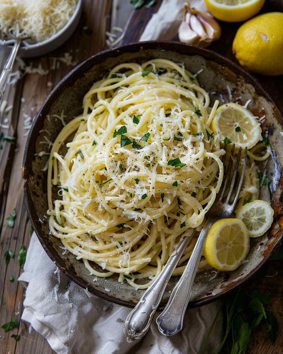 Garlic Lemon Spaghetti