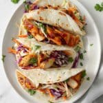 BBQ Chicken Coleslaw Wraps