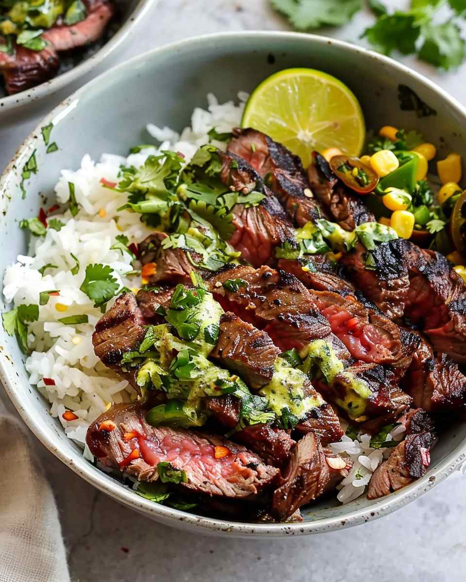 Cilantro Lime Steak Bowls