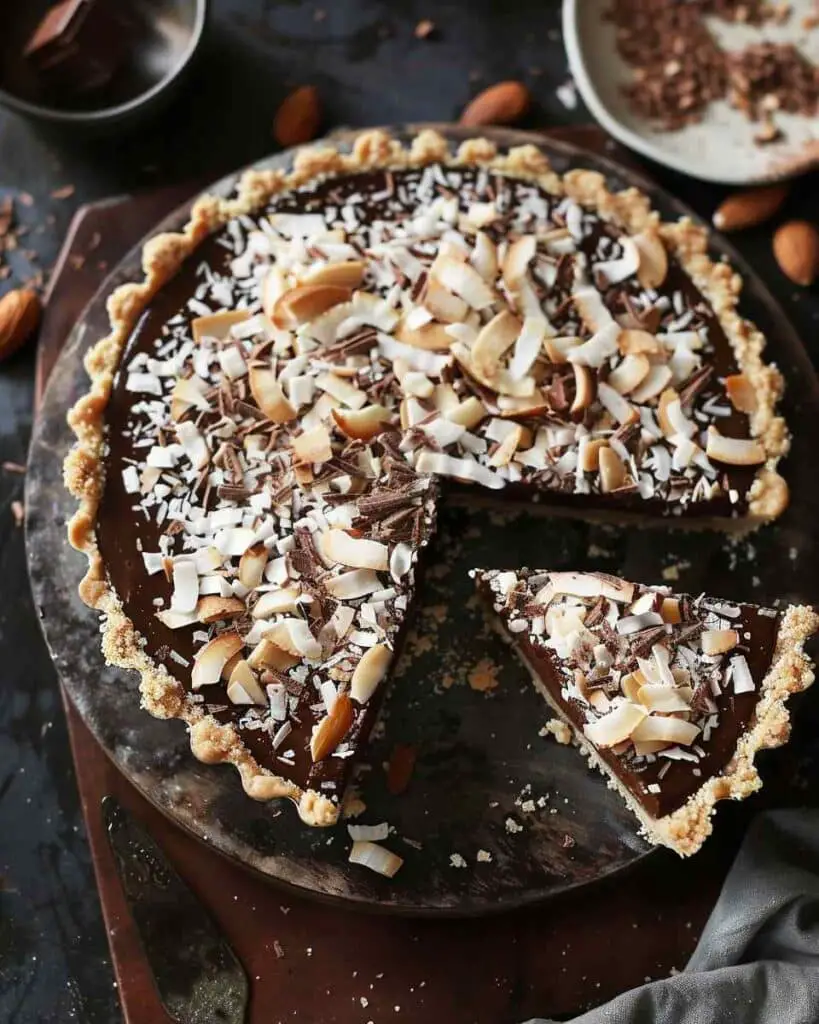 Chocolate Coconut Almond Tart