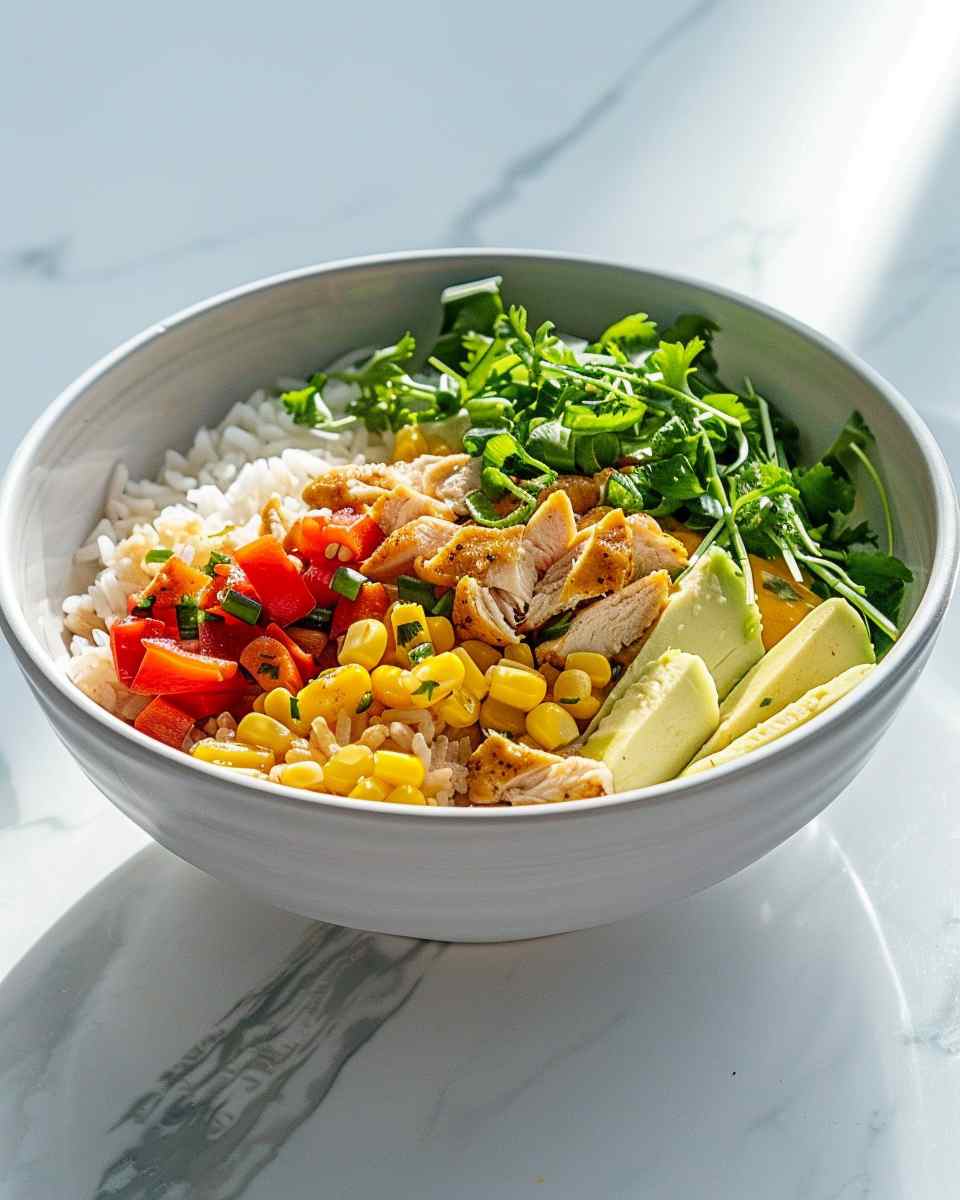 Street Corn Chicken Rice Bowl For Quick Dinners