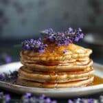 Lavender Pancakes with Lavender Honey
