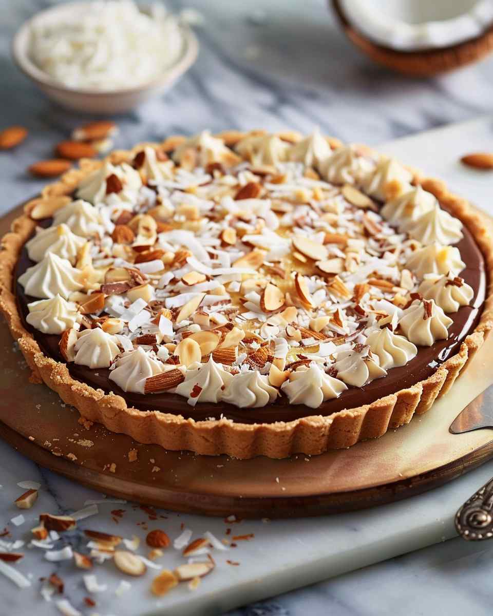 Chocolate Coconut Almond Tart
