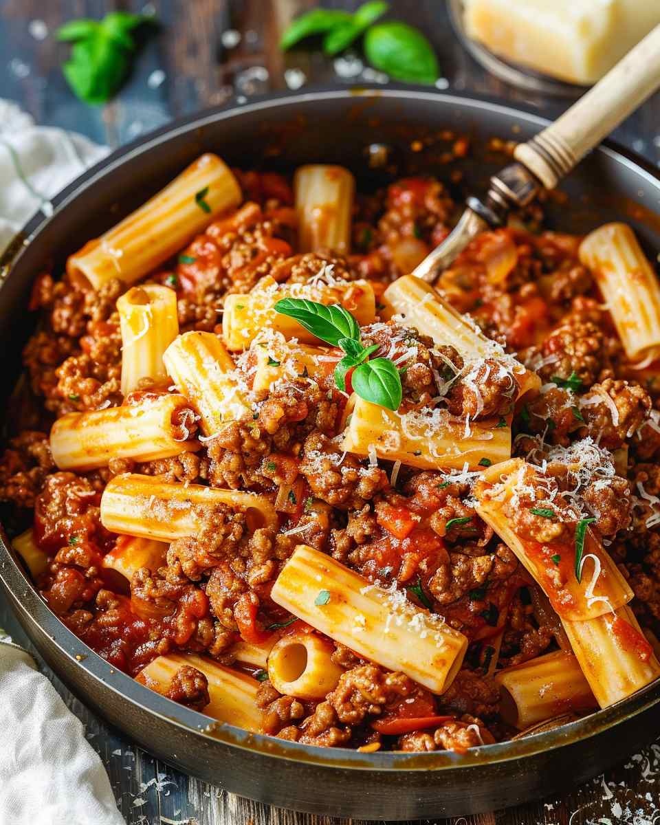 Beef Pasta Recipe in Tomato Sauce