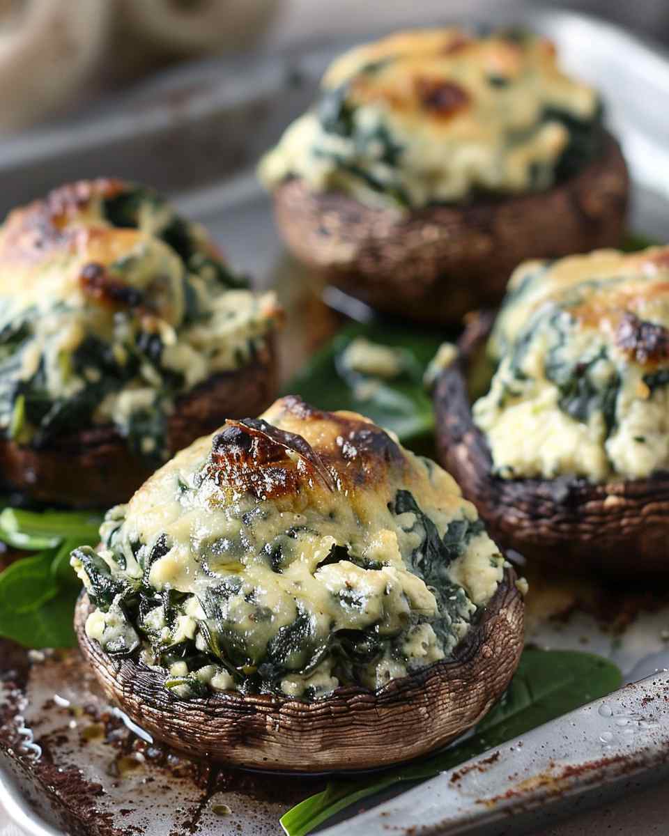 Spinach Stuffed Mushrooms