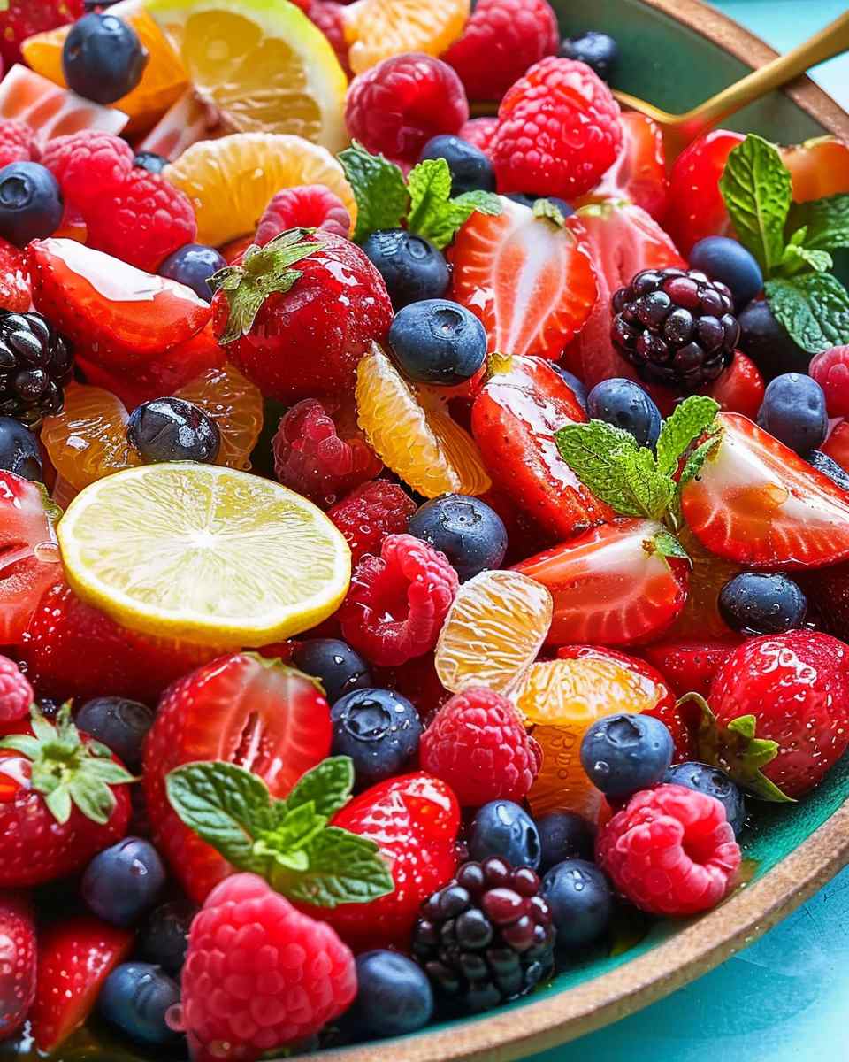 Fruit Salad with Citrus Honey Dressing
