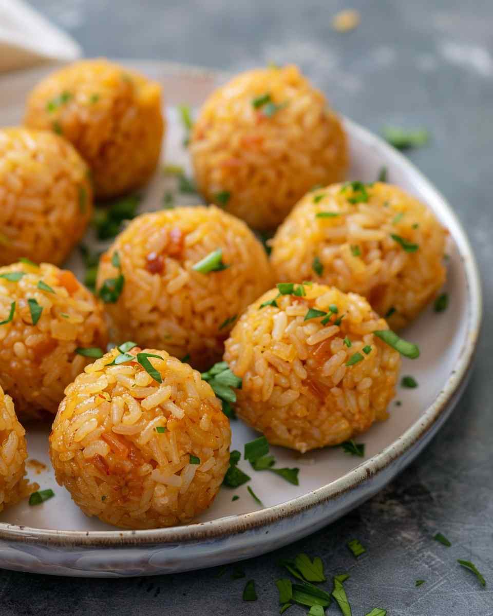 Golden Rice Balls with Beef