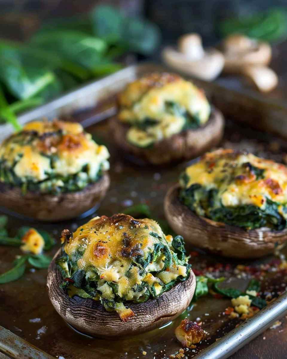 Spinach Stuffed Mushrooms