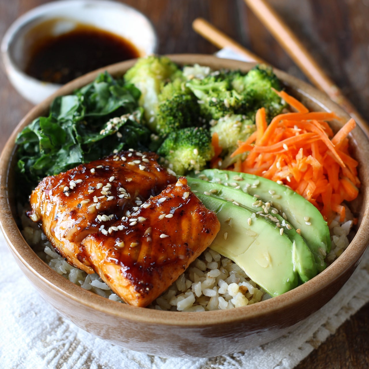 Teriyaki Salmon Sushi Bowl