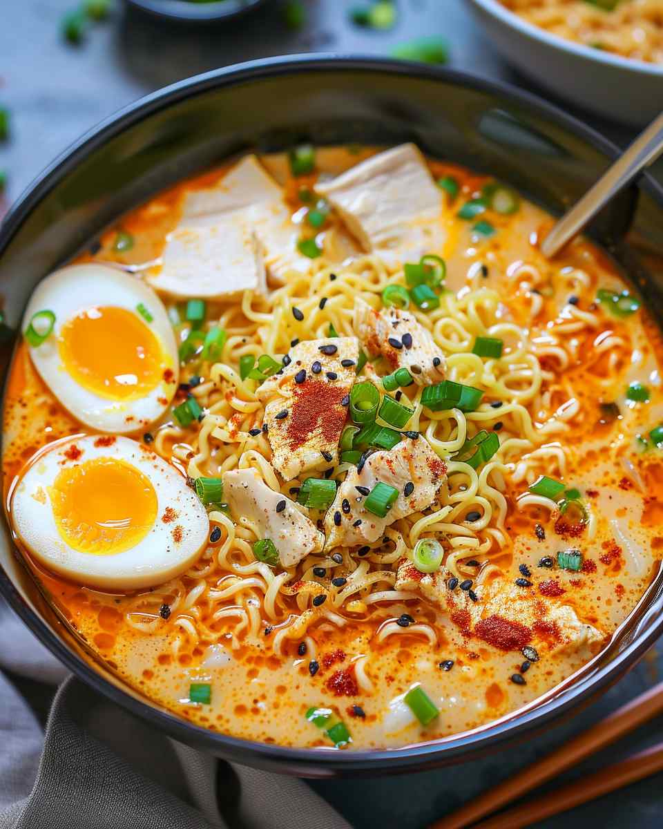 Creamy Spicy Chicken Ramen