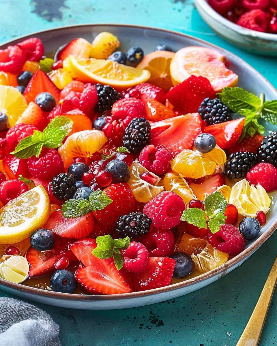 Fruit Salad with Citrus Honey Dressing