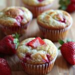 High Protein Strawberry Muffins with Cottage Cheese