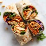 Easy Thai Peanut Chicken Wraps