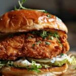 Cajun Crispy Chicken Sandwich with Garlic Aioli