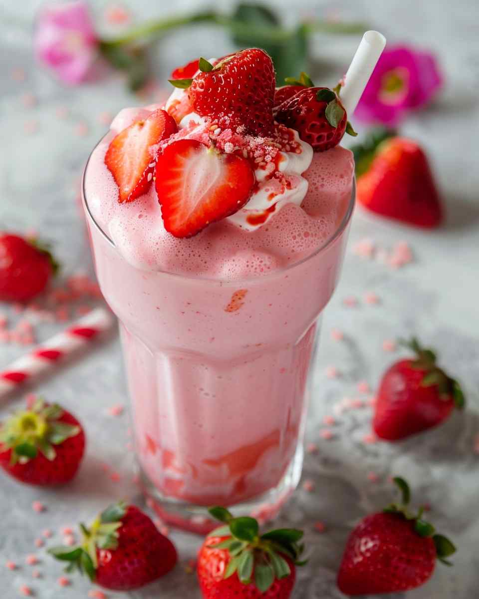 Cafe Style Korean Strawberry Milk