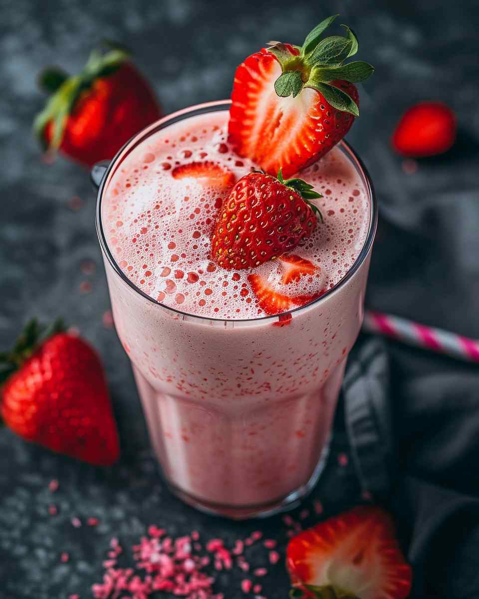 Cafe Style Korean Strawberry Milk