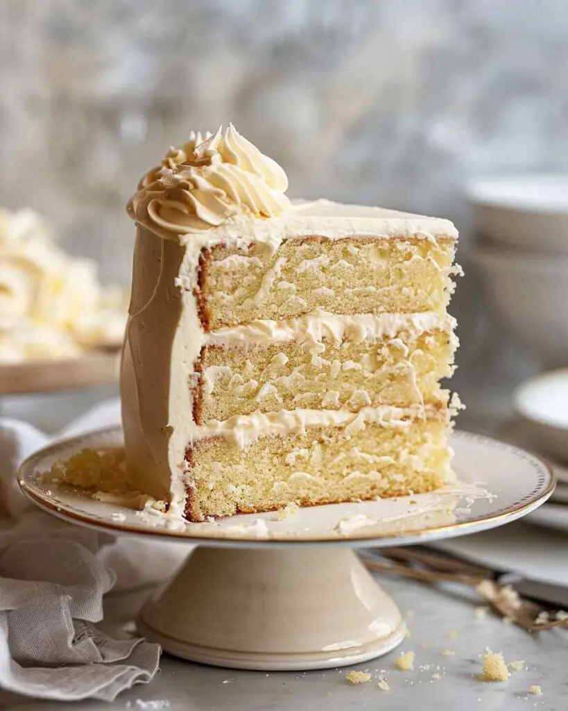 Vanilla Sheet Cake with Whipped Buttercream Frosting