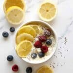 Lemon Cream Chia Pudding with Oat Milk