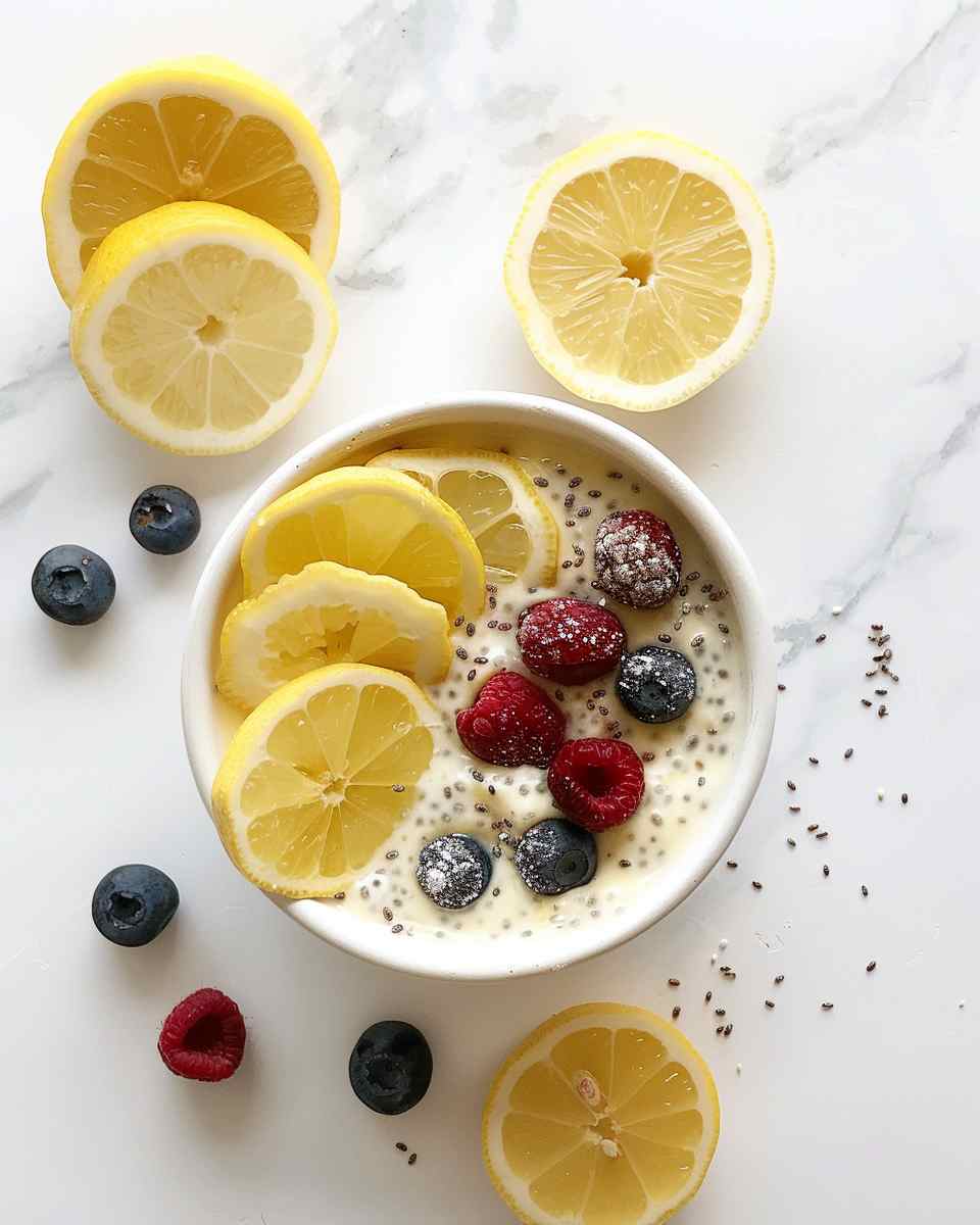 Lemon Cream Chia Pudding with Oat Milk