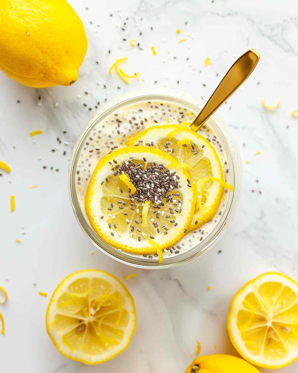 Lemon Cream Chia Pudding with Oat Milk