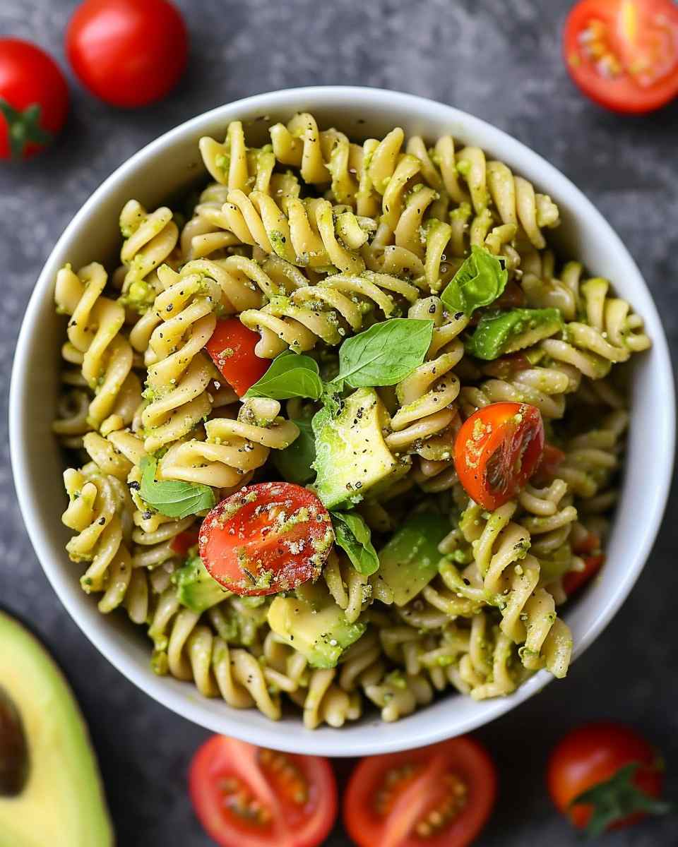 High Protein Vegan Avocado Pasta Salad