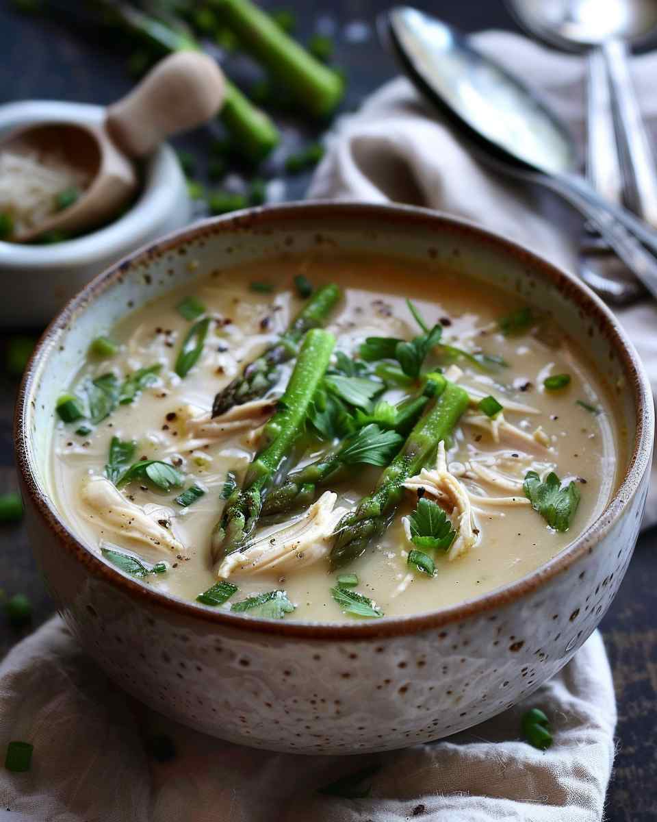 Spring Chicken and Asparagus Soup