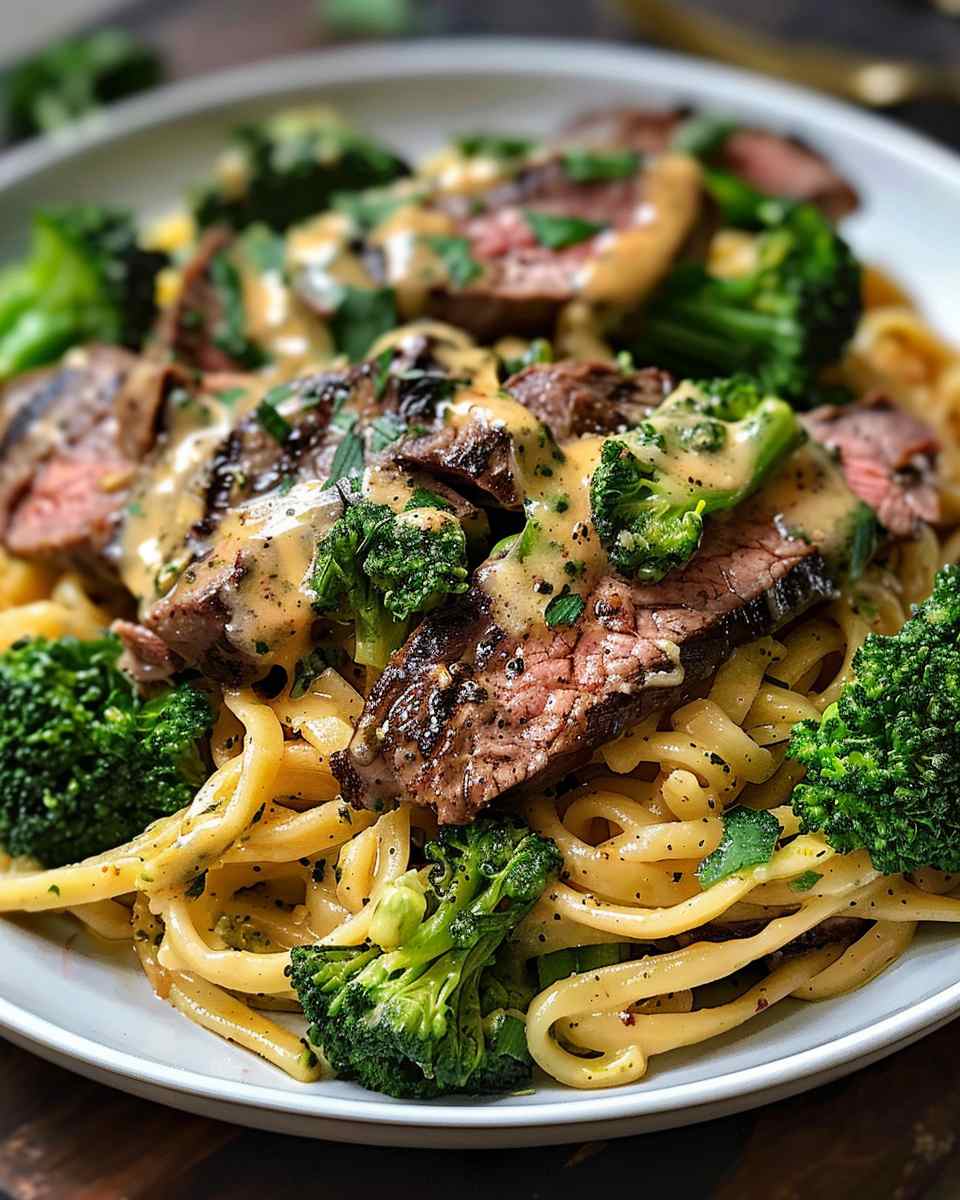 Cowboy Butter Steak & Broccoli Linguine