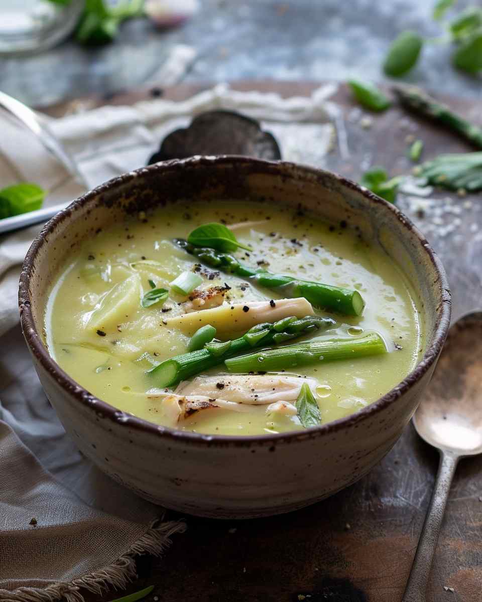 Spring Chicken and Asparagus Soup