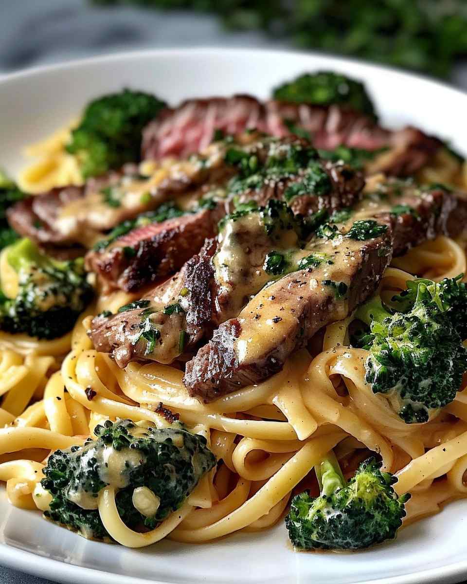 Cowboy Butter Steak & Broccoli Linguine