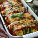 Spicy Pesto and Cheese Stuffed Zucchini Involtini