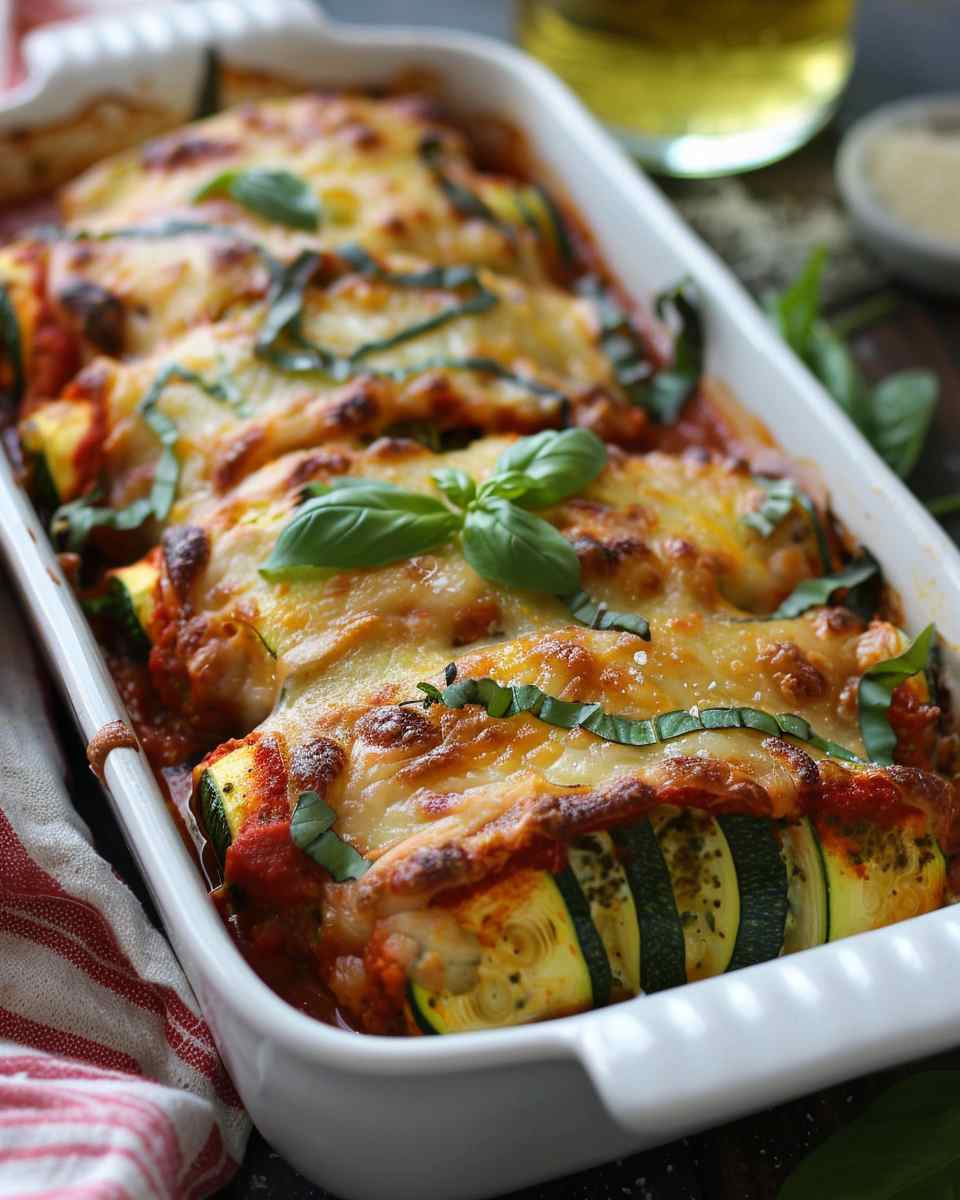 Spicy Pesto and Cheese Stuffed Zucchini Involtini