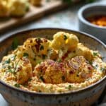 Crispy Baked Cauliflower with Hummus