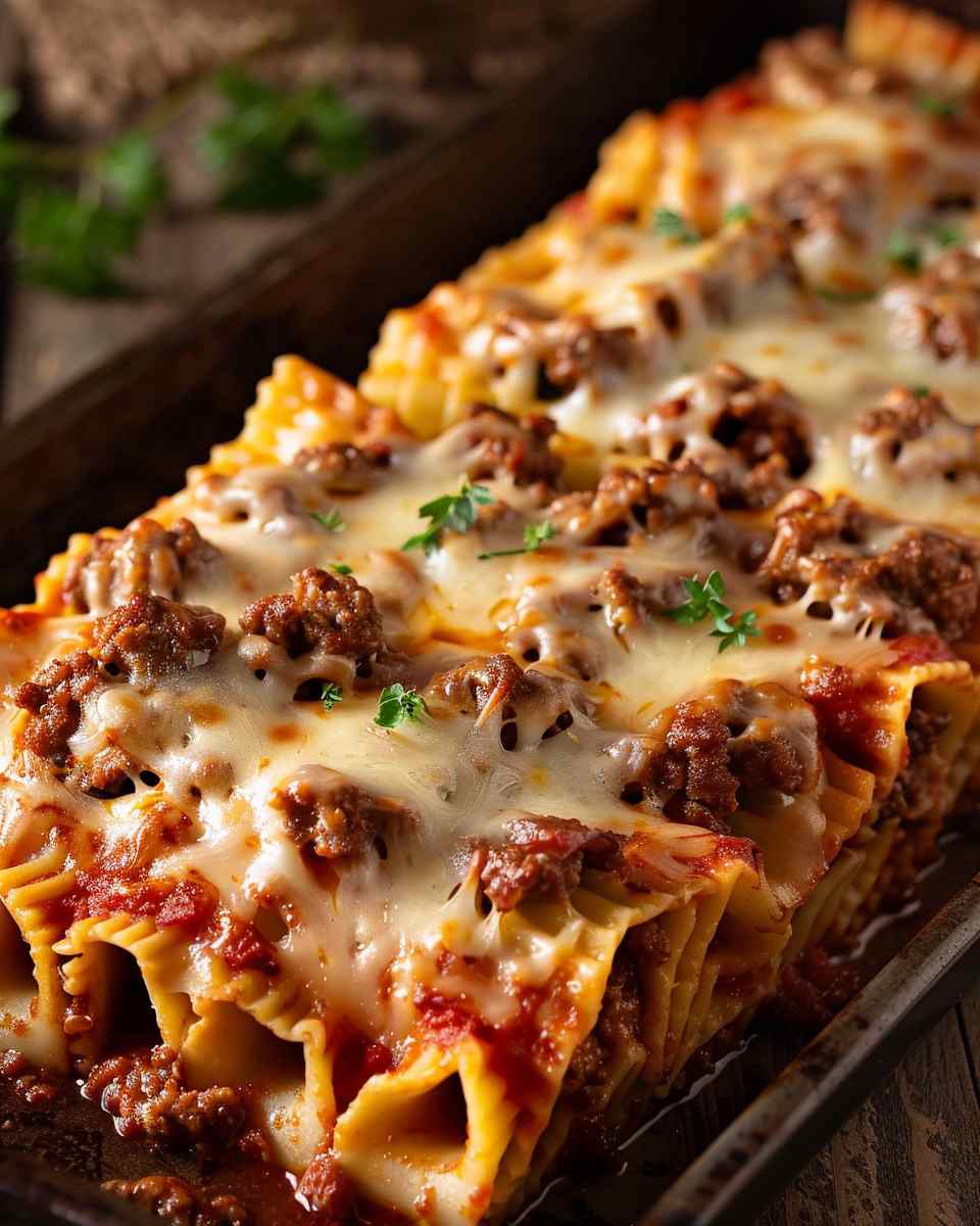 Beef & Cheese Stuffed Pasta Tubes