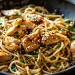 Sticky Garlic Chicken Noodles